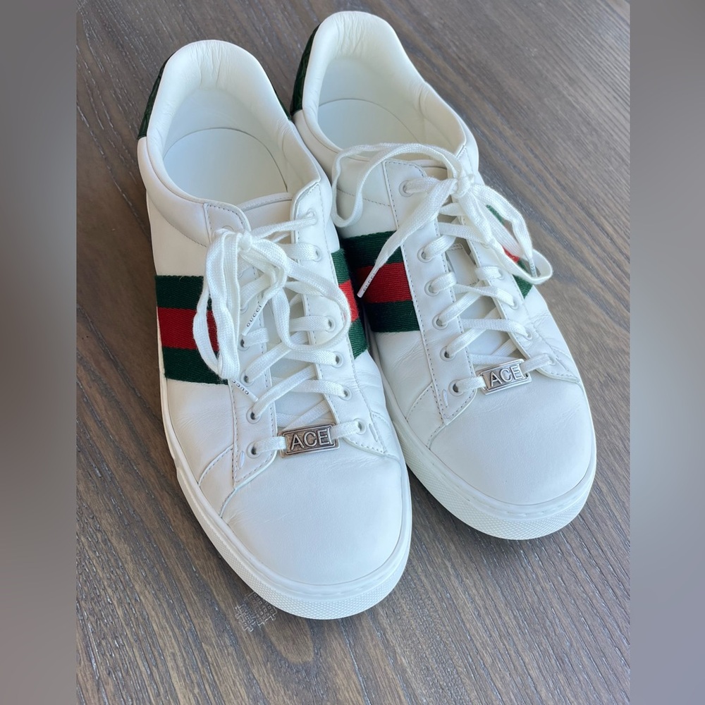 Gucci 
MAC80 Leather Low-Top Sneakers Size 8